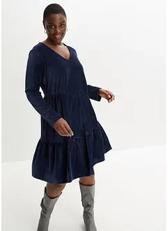 Mini-robe en velours élastique, bonprix