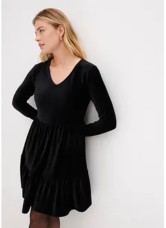 Mini-robe en velours élastique, bonprix