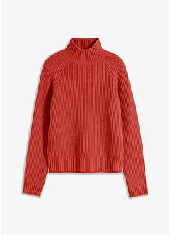 Pull en maille à col montant, bonprix