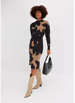 Robe midi en maille, bonprix