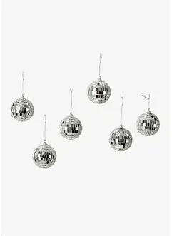 Lot de 6 boules brillantes à suspendre, bonprix