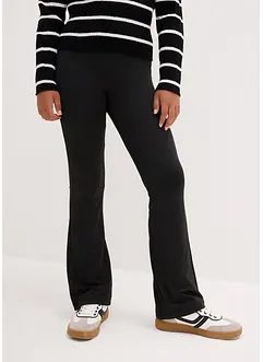 Pantalon évasé en jersey avec intérieur gratté, bonprix