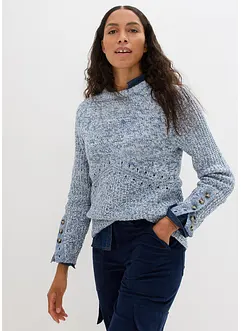 Pull en maille avec des boutons, bonprix