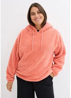 Polaire en maille peluche, avec capuche, bonprix
