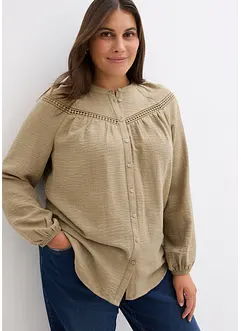 Blouse longue et ample à manches longues, bonprix