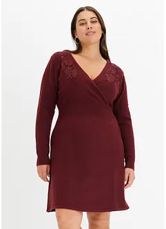 Robe en maille à dentelle, bonprix