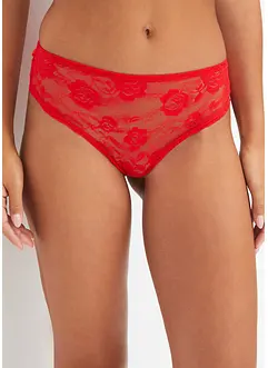 Shorty-string coton et dentelle recyclée (lot de 4), bonprix