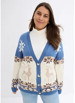 Gilet en maille avec motifs de Noël, bonprix