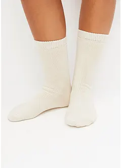 Lot de 4 paires de chaussettes coton et éponge thermique, bonprix