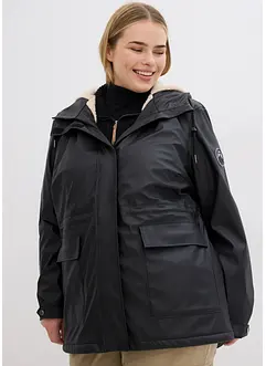 Veste de pluie avec doublure peluche en matière imperméable, bonprix