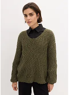 Pull en fil bouclé, bonprix