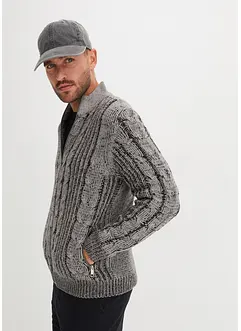 Gilet en maille à motif torsadé, bonprix