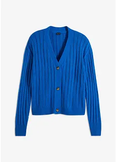 Gilet court en maille côtelée, bonprix