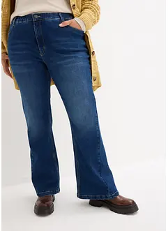 Jean flare taille haute élastiquée, bonprix