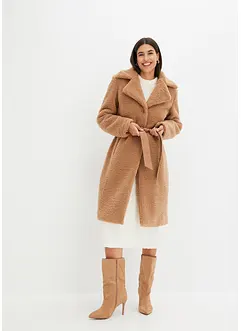 Manteau en matière peluche, bonprix