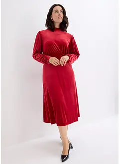 Robe midi en velours doux, bonprix