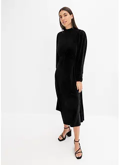 Robe midi en velours doux, bonprix