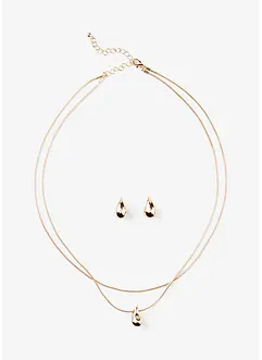 Collier et boucles d'oreille (ens. 3 bijoux), bonprix