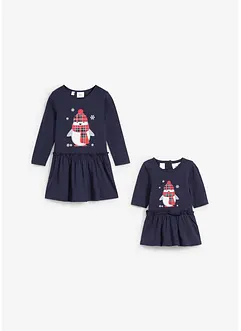 Robe en jersey fille + robe de poupée (ens. 2 pces), bonprix