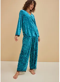 Pyjama en velours brillant, bonprix