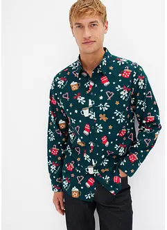 Chemise de Noël à manches longues 100 % coton, bonprix