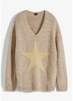 Pull motif étoile, bonprix