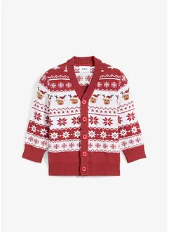 Gilet en maille enfant avec motif de Noël, bonprix