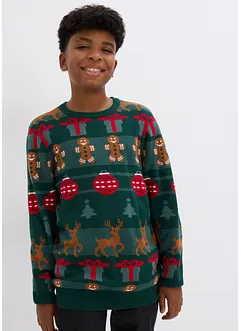 Pull garçon avec motif de Noël, bonprix