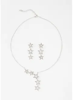 Collier et boucles d'oreille (ens. 3 bijoux), bonprix