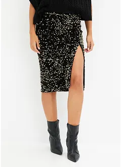 Jupe midi à sequins, bonprix