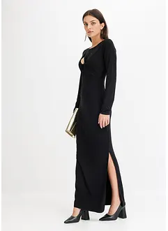 Robe longue avec découpes et fronces, bonprix