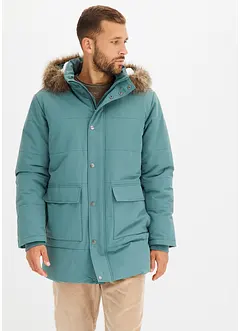 Veste matelassée longue avec capuche, bonprix