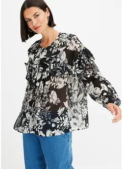 Blouse volantée, bonprix