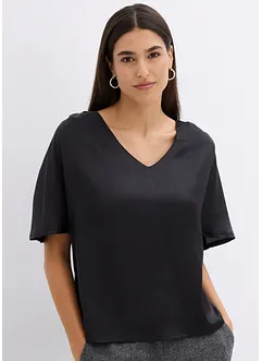 T-shirt avec satin, bonprix