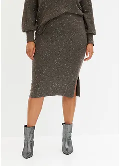 Jupe en maille avec sequins, bonprix
