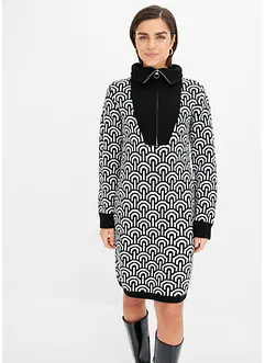 Robe en maille à motif, bonprix