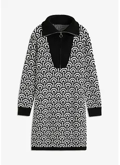 Robe en maille à motif, bonprix