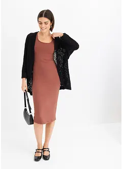 Robe midi côtelée, bonprix