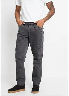 Pantalon cargo 100% coton, coupe droite et décontractée, bonprix