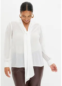 Blouse en crêpe à lavallière, bonprix