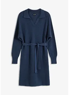 Robe en maille à col polo, bonprix