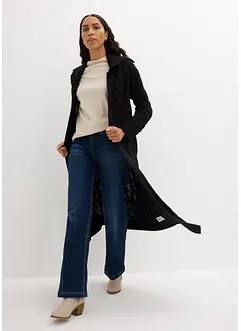 Veste longue en maille torsadée, bonprix