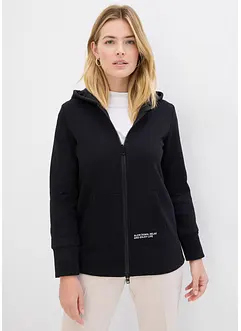 Sweat zippé en doux coton mélangé, bonprix