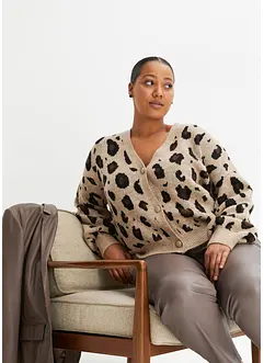 Veste en maille à motif, bonprix