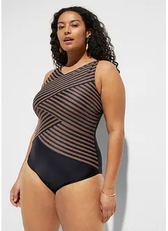 Maillot 1 pièce sculptant, maintien modéré, style portefeuille, bonprix