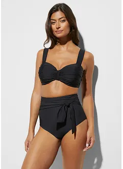 Bas de bikini sculptant taille haute, maintien fort, avec lien à nouer, bonprix