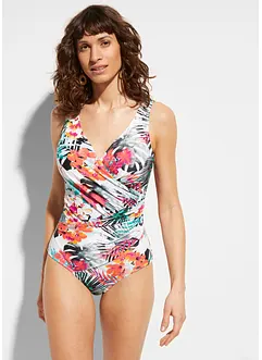 Maillot 1 pièce sculptant effet croisé, maintien modéré, bonprix