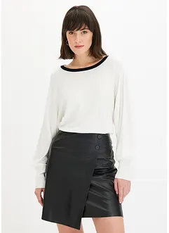 Pull en fine maille à manches ballon, bonprix