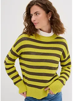 Pull boxy en maille ajourée, bonprix