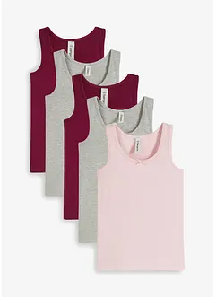 Lot de 5 débardeurs coton, bonprix